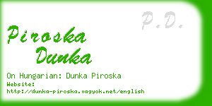 piroska dunka business card